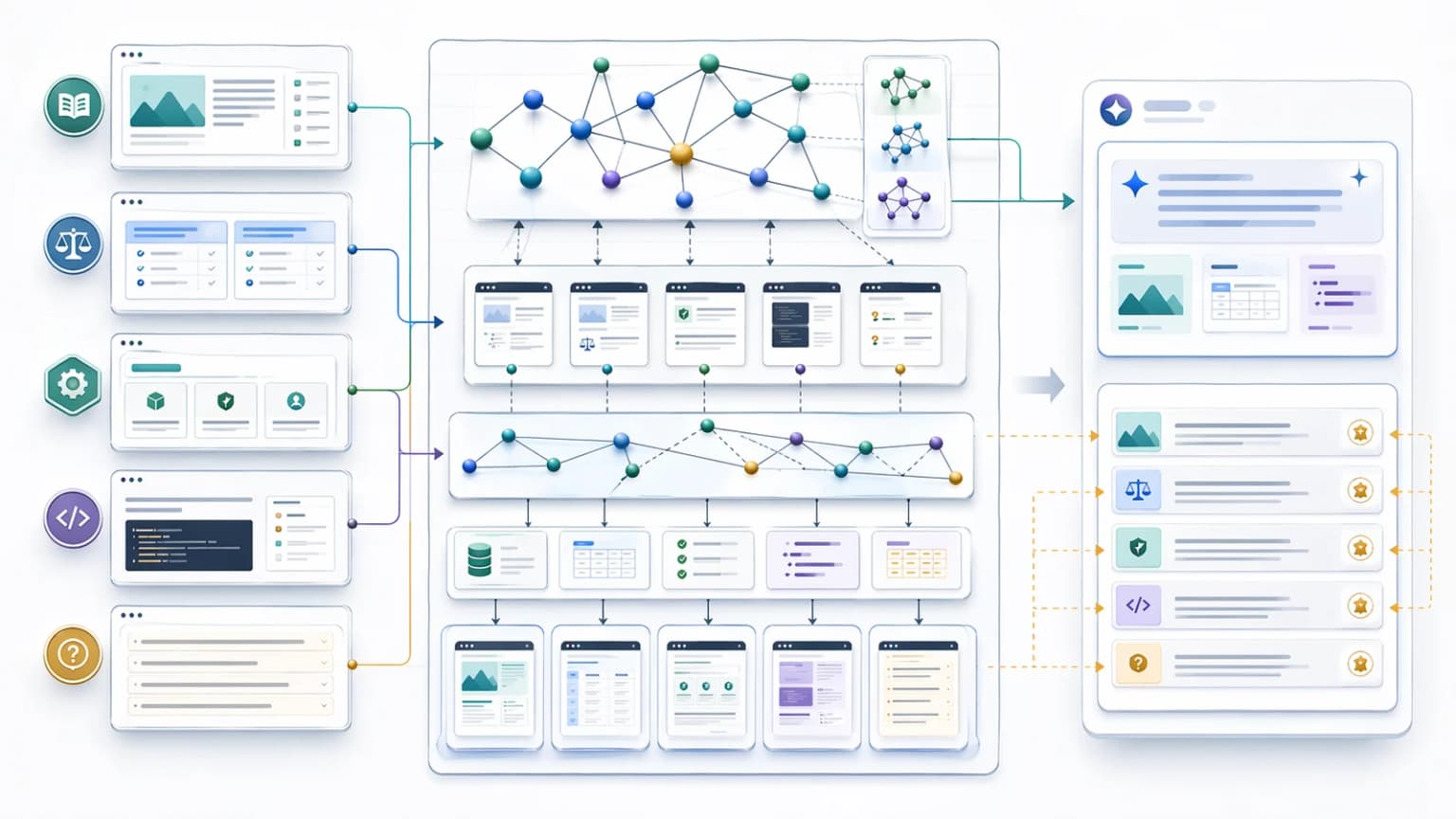 Source route map showing editorial explainers, comparison pages, and entity-rich service routes built for zero-click inclusion.