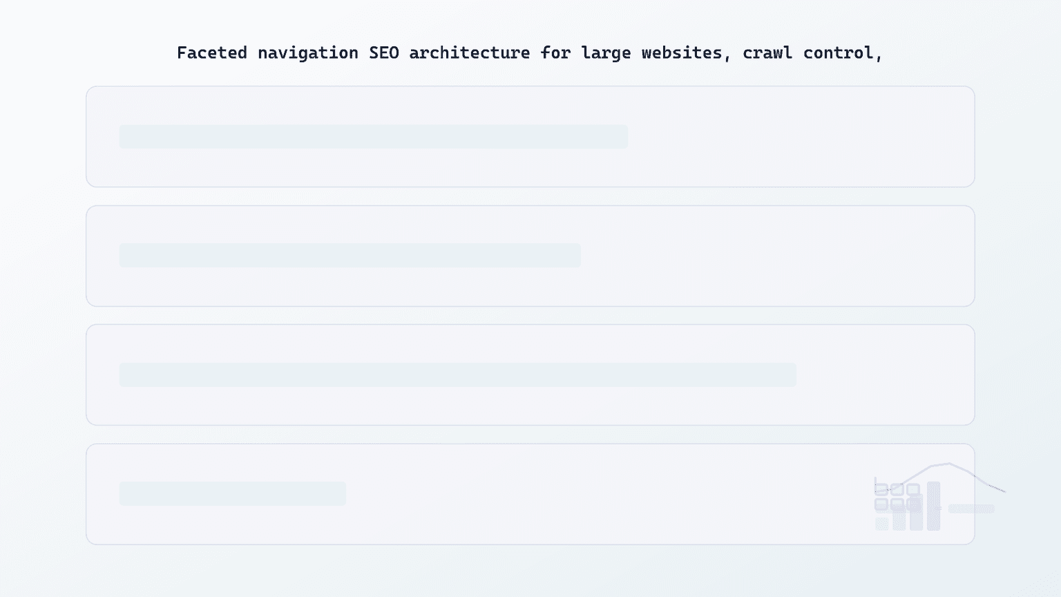 Filter-state board showing index-worthy facets, crawl-only states, and duplicate parameter combinations that should collapse.
