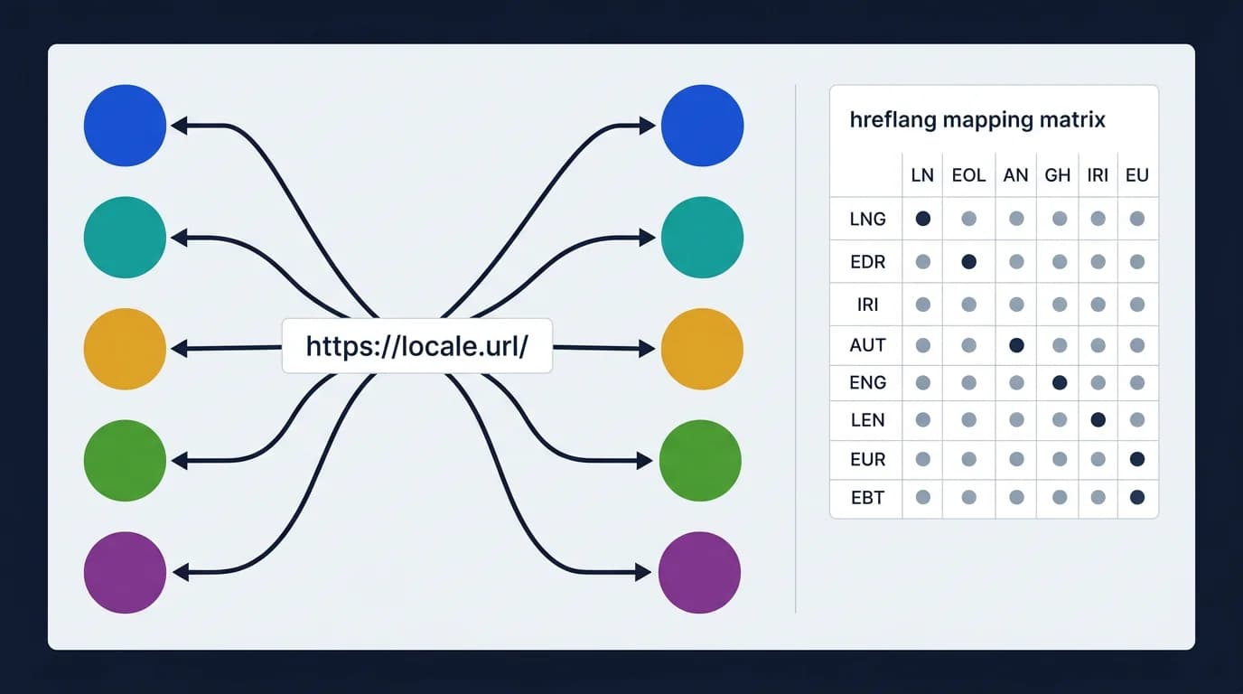 International SEO and hreflang architecture with locale routes, market alternates, and canonical alignment for modern frameworks.