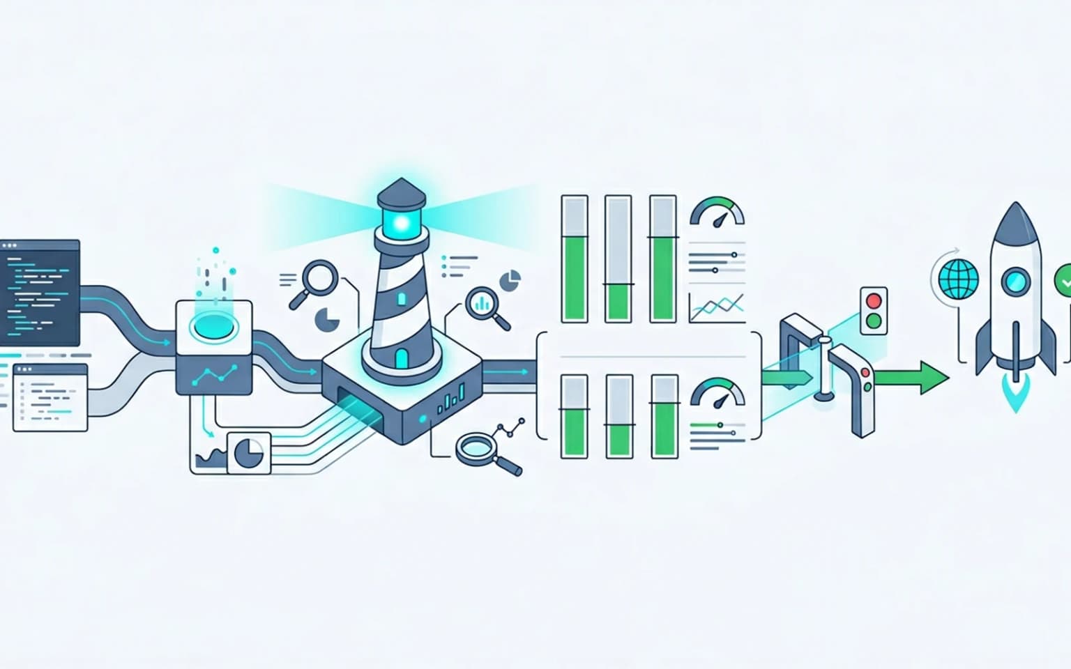 Lighthouse CI for technical SEO validation with per-template budgets, asset caps, structured data assertions, and rendering parity checks.
