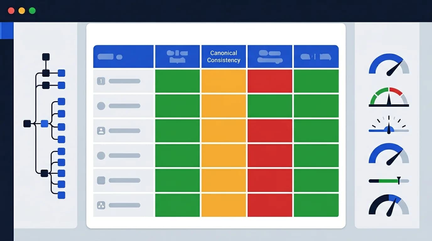 Programmatic SEO quality control framework for large websites with template governance and route-family QA.
